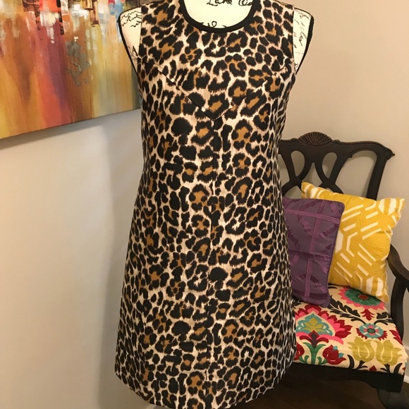 🐆J. Crew Leopard Shift Dress🐾 - Picture 2 of 6